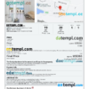 editable template, Croatia hotel booking confirmation Word and PDF template, 2 pages