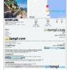 editable template, Greece hotel booking confirmation Word and PDF template, 2 pages