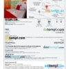 editable template, Guyana hotel booking confirmation Word and PDF template, 2 pages