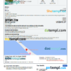 editable template, Kiribati hotel booking confirmation Word and PDF template, 2 pages