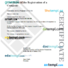 editable template, Australian Securities and Investments Commission's (ASIC) Certificate of Company Registration 1