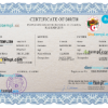 editable template, Algeria vital record birth certificate PSD template, fully editable