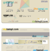 editable template, Greece Alpha bank visa credit card PSD template, version 3