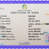 editable template, Angola vital record birth certificate PSD template, completely editable