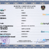 editable template, Austria vital record birth certificate PSD template, completely editable