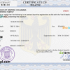 editable template, Germany death certificate PSD template, completely editable