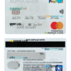 editable template, Greece Alpha bank mastercard credit card PSD template, version 2