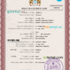 editable template, Guyana vital record death certificate PSD template