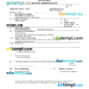editable template, Hungary vital record death certificate Word and PDF template