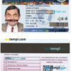 International driver's license PSD template, version 2