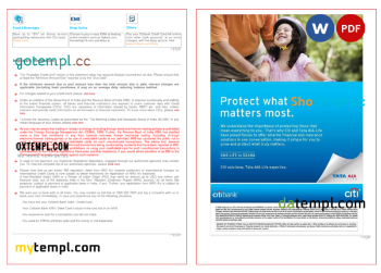 editable template, India Indian Oil utility bill template in Word and PDF format, 6 pages - Image 2