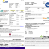 editable template, India Tata Indicom mobile utility bill template in Word and PDF format, 2 pages