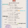 editable template, Jamaica death certificate PSD template, completely editable