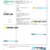 editable template, Japan birth certificate (日本の出生証明書) Word and PDF template, fully editable, version 2