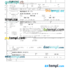 editable template, Japan birth certificate (日本の出生証明書) Word and PDF template, fully editable