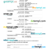 editable template, Kyrgyzstan death certificate Word and PDF template, completely editable