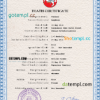 editable template, Lithuania death certificate PSD template, completely editable