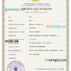 editable template, Madagascar vital record death certificate PSD template, fully editable
