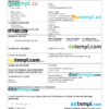 editable template, Mauritania vital record death certificate Word and PDF template