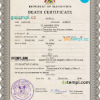 editable template, Mauritius vital record death certificate PSD template