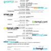 editable template, North Korea vital record death certificate Word and PDF template