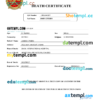 editable template, Oman vital record death certificate Word and PDF template