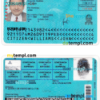 editable template, Peru identity card PSD template, with fonts, version 2
