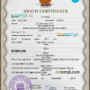 editable template, Papua New Guinea death certificate PSD template, completely editable