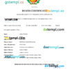 editable template, Peru vital record death certificate Word and PDF template