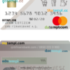 editable template, Turkey QNB Finansbank PSD credit card template, completely editable