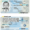 SUDAN driver license PSD template