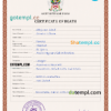 editable template, Saint Kitts and Nevis death certificate PSD template, completely editable