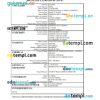 editable template, South Korea vital record death certificate Word and PDF template