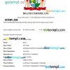 editable template, Suriname death certificate Word and PDF template, completely editable