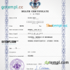 editable template, Seychelles vital record death certificate PSD template, fully editable