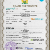 editable template, Sierra Leone vital record death certificate PSD template, completely editable