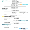 editable template, Slovenia vital record death certificate Word and PDF template
