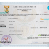editable template, South Africa death certificate PSD template, completely editable