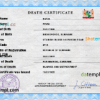 editable template, Suriname vital record death certificate PSD template, completely editable