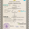 editable template, Sweden vital record death certificate PSD template, fully editable