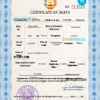 editable template, Tajikistan vital record death certificate PSD template, completely editable