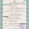 editable template, Togo death certificate PSD template, completely editable