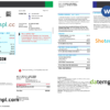 editable template, USA COX digital cable television utility bill, Word and PDF template, 2 pages