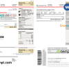 editable template, USA Mississippi Power utility bill, Word and PDF template, 2 pages