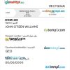 editable template, United Kingdom electronic visa waiver PSD template, fully editable