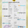editable template, # benefits universal birth certificate PSD template, fully editable