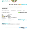 editable template, Venezuela vital record death certificate Word and PDF template