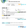 editable template, Uruguay death certificate Word and PDF template, completely editable