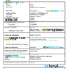 editable template, Tunisia vital record death certificate Word and PDF template