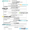 editable template, Norway vital record death certificate Word and PDF template